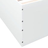Bed Frame without Mattress White 150x200 cm - Low Angle