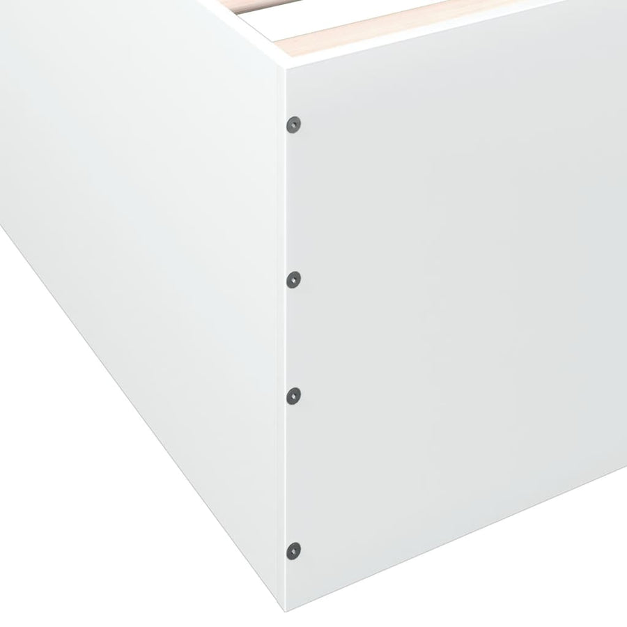 Bed Frame without Mattress White 150x200 cm