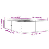 Bed Frame without Mattress White 135x190 cm - Extra Image