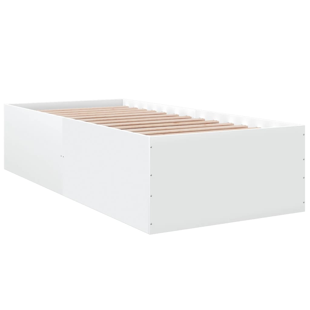 Bed Frame without Mattress White 90x190 cm