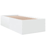 Bed Frame without Mattress White 90x190 cm - Side View