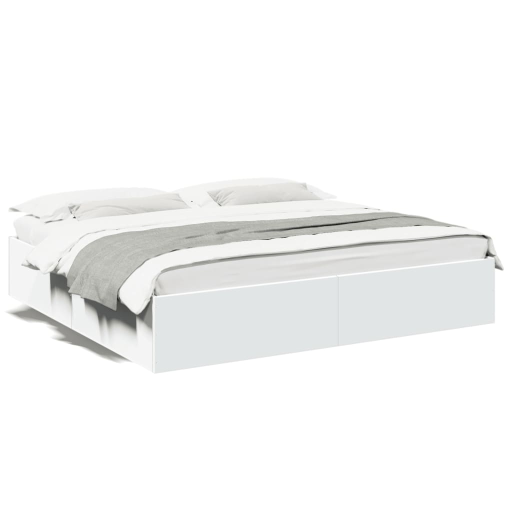Bed Frame without Mattress White 180x200 cm