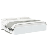 Bed Frame without Mattress White 180x200 cm