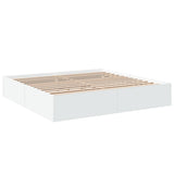 Bed Frame without Mattress White 180x200 cm