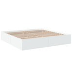 Bed Frame without Mattress White 180x200 cm