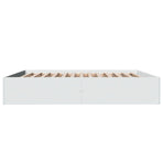Bed Frame without Mattress White 180x200 cm