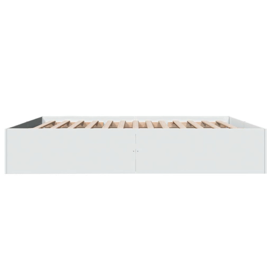 Bed Frame without Mattress White 180x200 cm