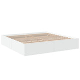 Bed Frame without Mattress White 180x200 cm