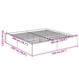 Bed Frame without Mattress White 180x200 cm