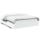 Bed Frame without Mattress White 150x200 cm - Front View