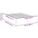 Bed Frame without Mattress White 150x200 cm