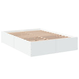 Bed Frame without Mattress White 135x190 cm