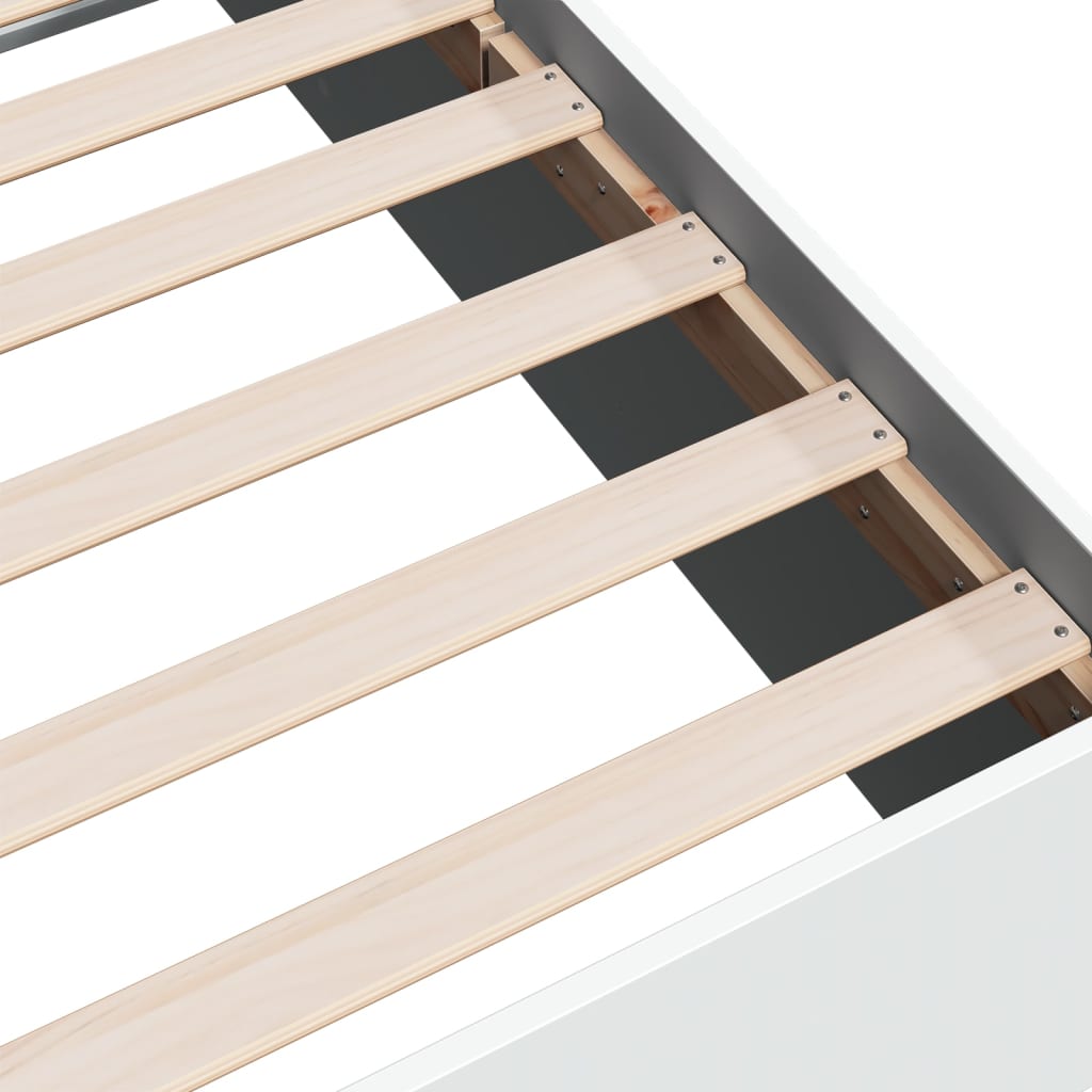 Bed Frame without Mattress White 135x190 cm