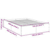 Bed Frame without Mattress White 135x190 cm - Extra Image