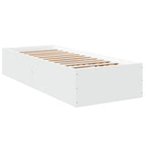 Bed Frame without Mattress White 90x190 cm - Front View