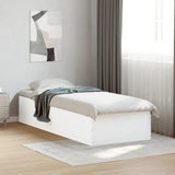 Bed Frame without Mattress White 90x190 cm - Side View