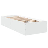 Bed Frame without Mattress White 90x190 cm - Rear View
