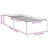 Bed Frame without Mattress White 90x190 cm - Extra Image