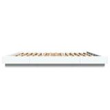 Bed Frame with LED Lights without Mattress White 183x203 cm King - Rear View