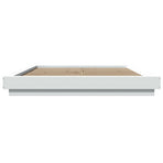 Bed Frame with LED Lights without Mattress White 150x200 cm
