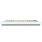 Bed Frame with LED Lights without Mattress White 150x200 cm