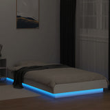 Bed Frame with LED Lights without Mattress White 90x190 cm - Top-Down View