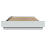 Bed Frame with LED Lights without Mattress White 90x190 cm - 45-Degree Angle