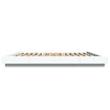 Bed Frame without Mattress White 183x203 cm King - 45-Degree Angle