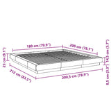 Bed Frame without Mattress White 183x203 cm King - Extra Image