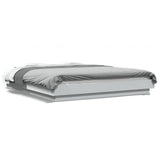 Bed Frame without Mattress White 150x200 cm - Front View