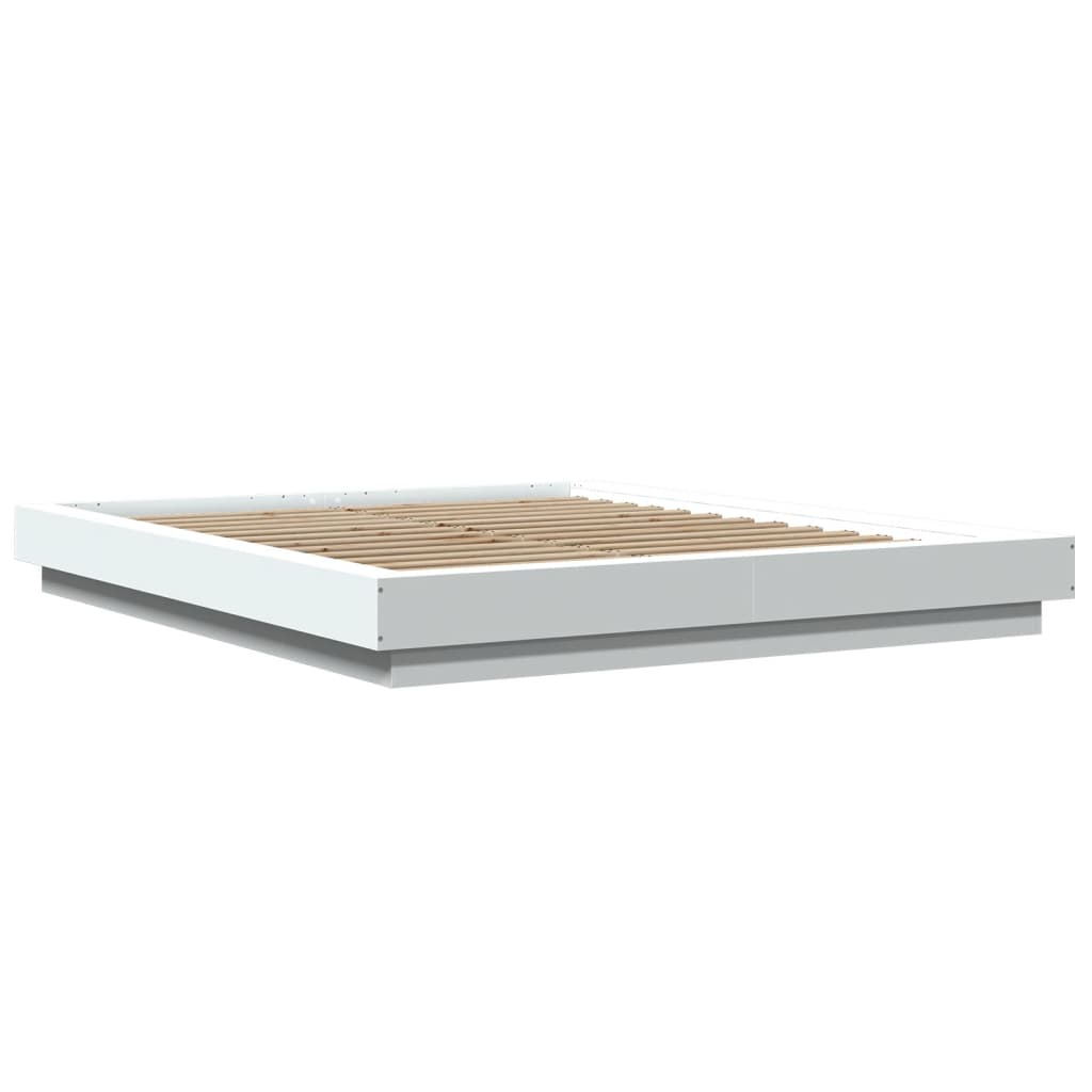 Bed Frame without Mattress White 150x200 cm