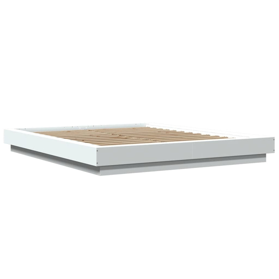 Bed Frame without Mattress White 150x200 cm