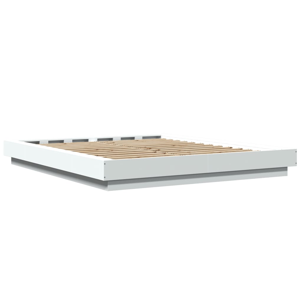 Bed Frame without Mattress White 150x200 cm