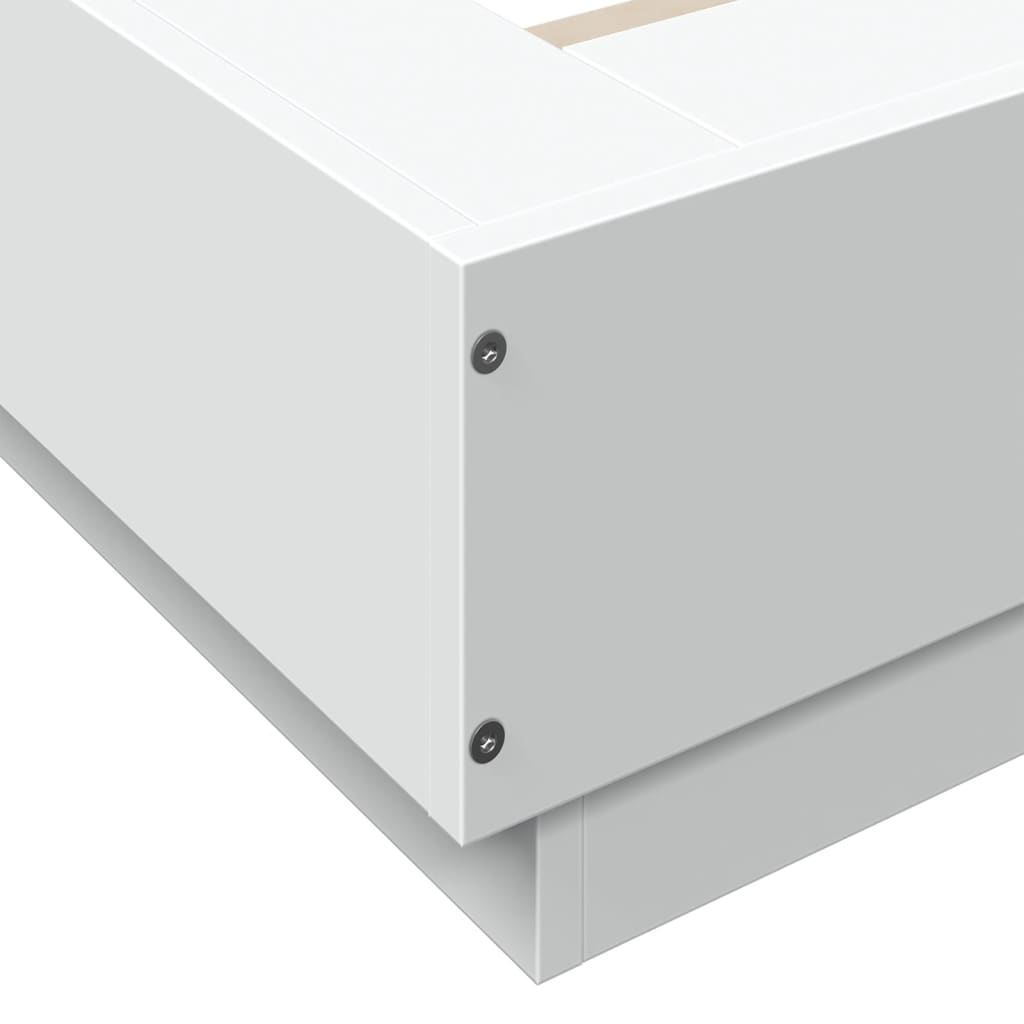 Bed Frame without Mattress White 150x200 cm