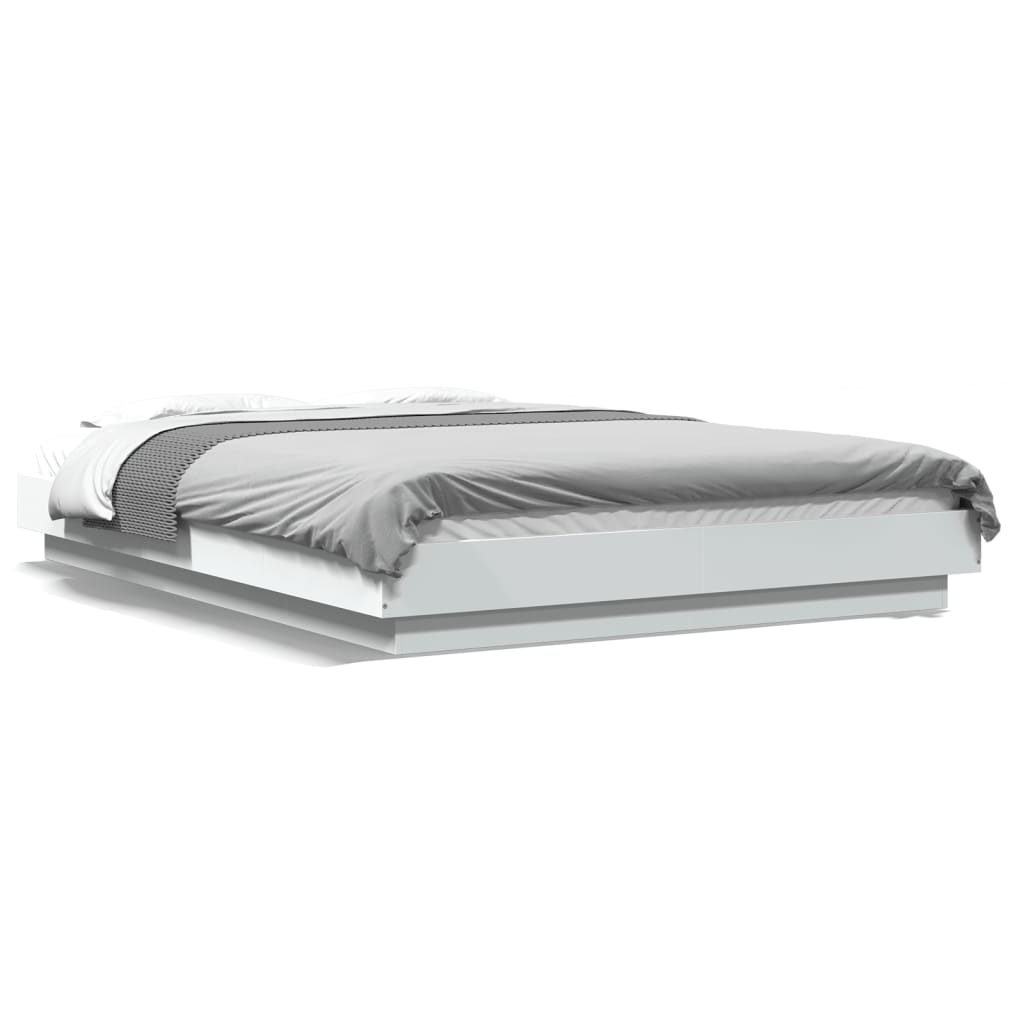 Bed Frame without Mattress White 135x190 cm