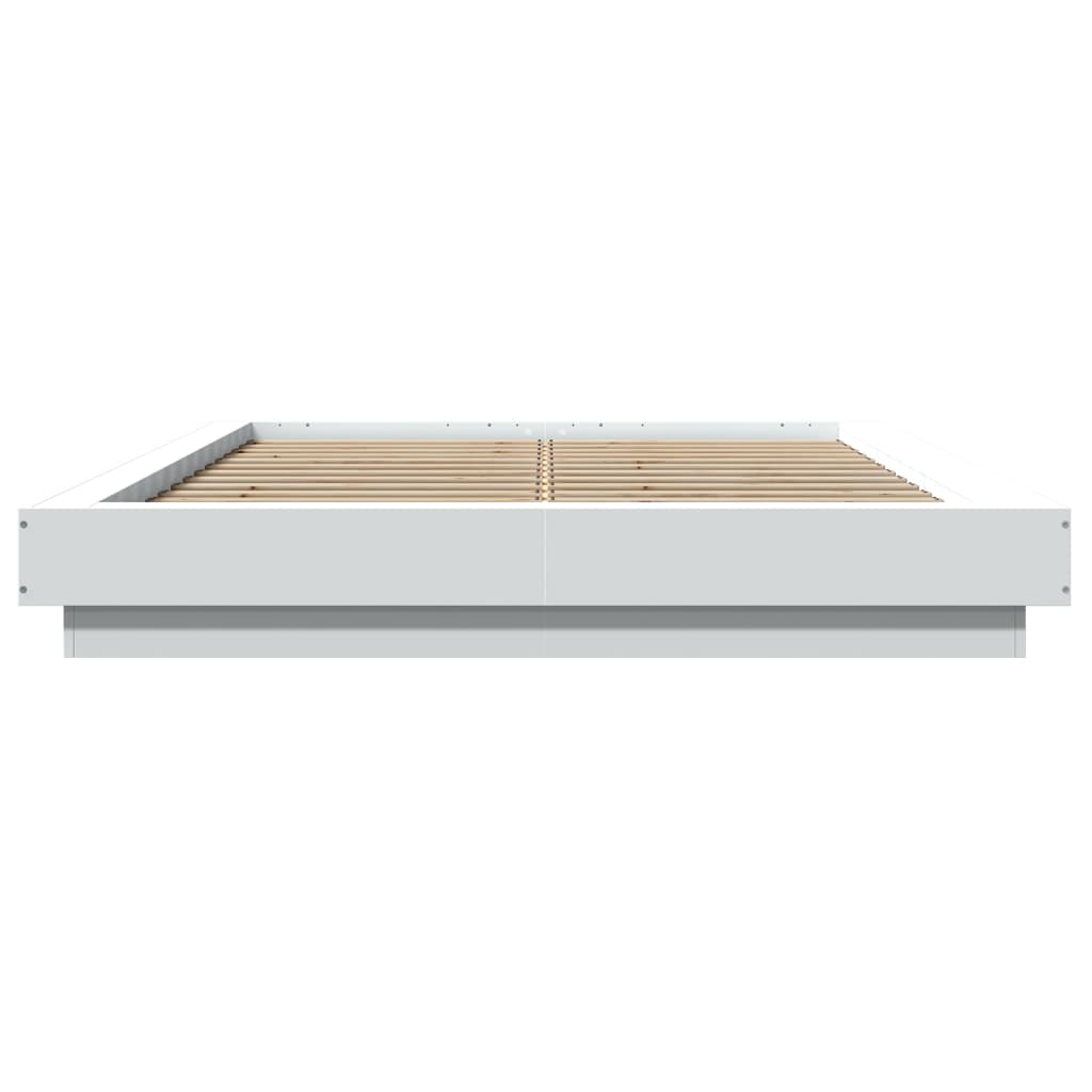 Bed Frame without Mattress White 135x190 cm