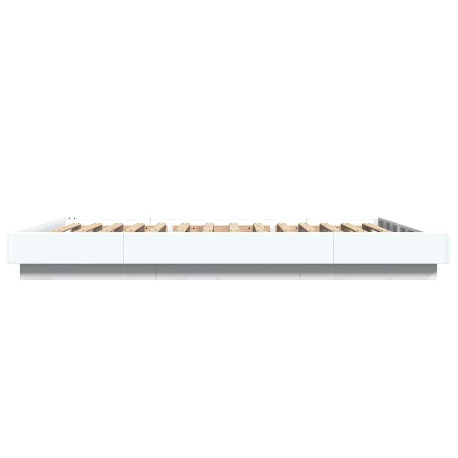 Bed Frame without Mattress White 135x190 cm