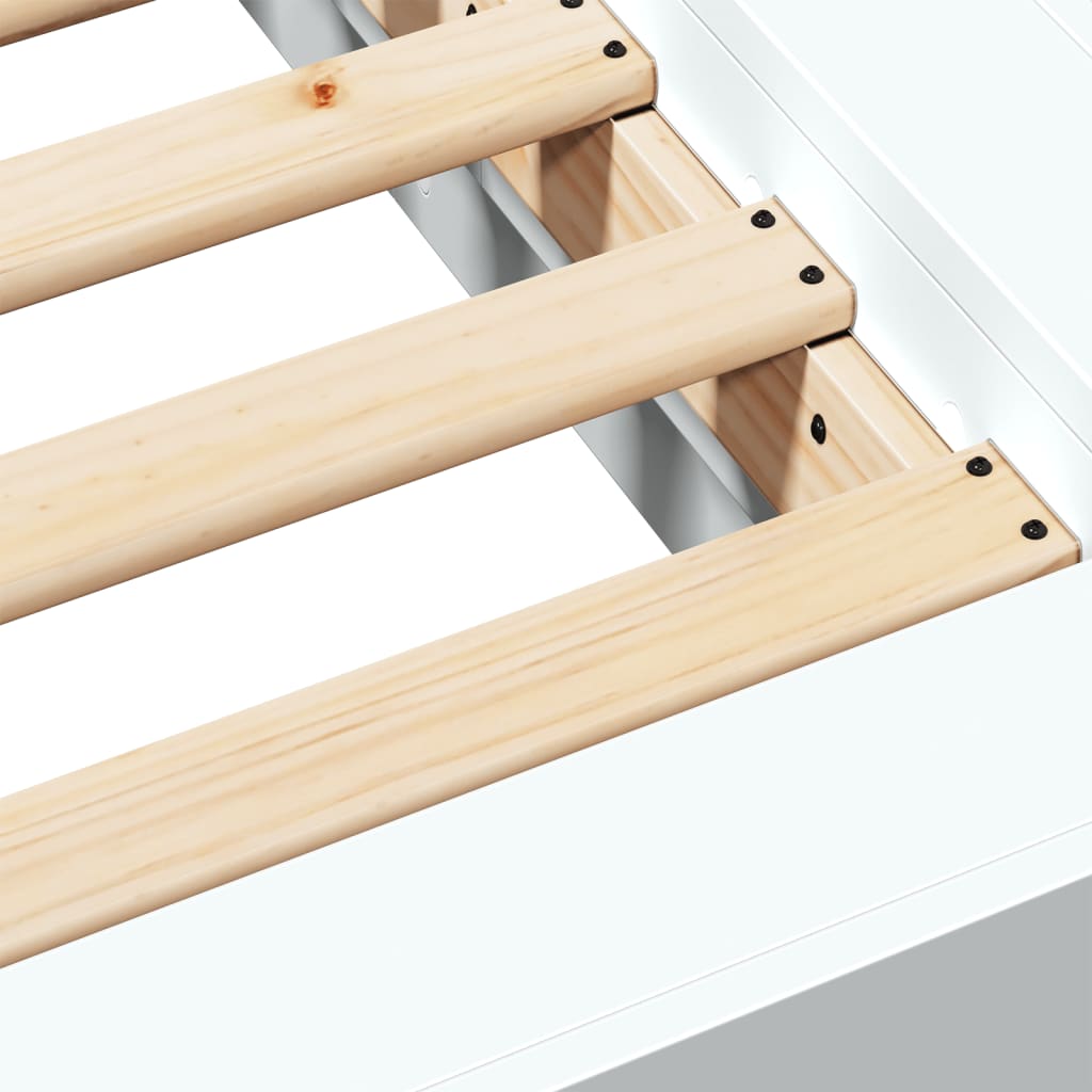 Bed Frame without Mattress White 135x190 cm