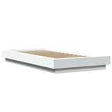 Bed Frame without Mattress White 90x190 cm - Side View