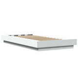 Bed Frame without Mattress White 90x190 cm - Rear View