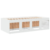 Daybed with Drawers without Mattress White 90x190 cm