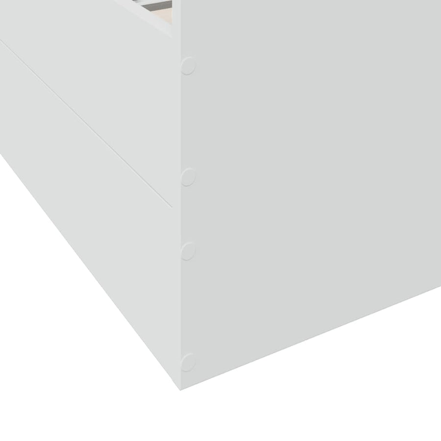 Bed Frame with Drawers without Mattress White 150x200 cm