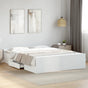 Bed Frame with Drawers without Mattress White 150x200 cm