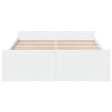 Bed Frame with Drawers without Mattress White 135x190 cm - Top-Down View
