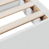 Bed Frame with Drawers without Mattress White 135x190 cm - Extra Image