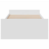Bed Frame with Drawers without Mattress White 90x190 cm - Top-Down View