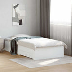 Bed Frame with Drawers without Mattress White 90x190 cm