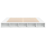 Bed Frame without Mattress White 183x203 cm King - Top-Down View