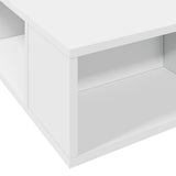 Bed Frame without Mattress White 183x203 cm King - Close-Up Angle