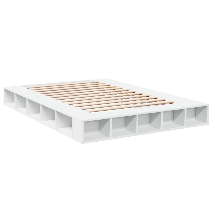 Bed Frame without Mattress White 150x200 cm